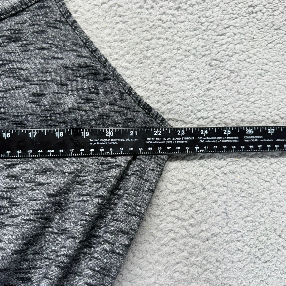 Mono sin mangas Toxik3 gris jaspeado para mujer 2X Plus informal elegante mezcla de algodón Foto 4 de 4