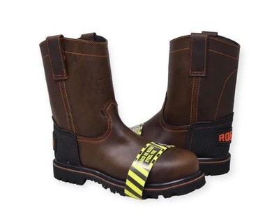 Men's work boot, 100% leather, with steel toe cap