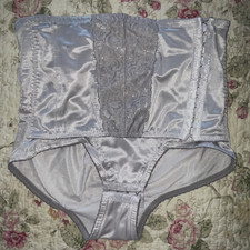 Vintage Silky Shiny Gray Pantie Style Girdle ShapeWear