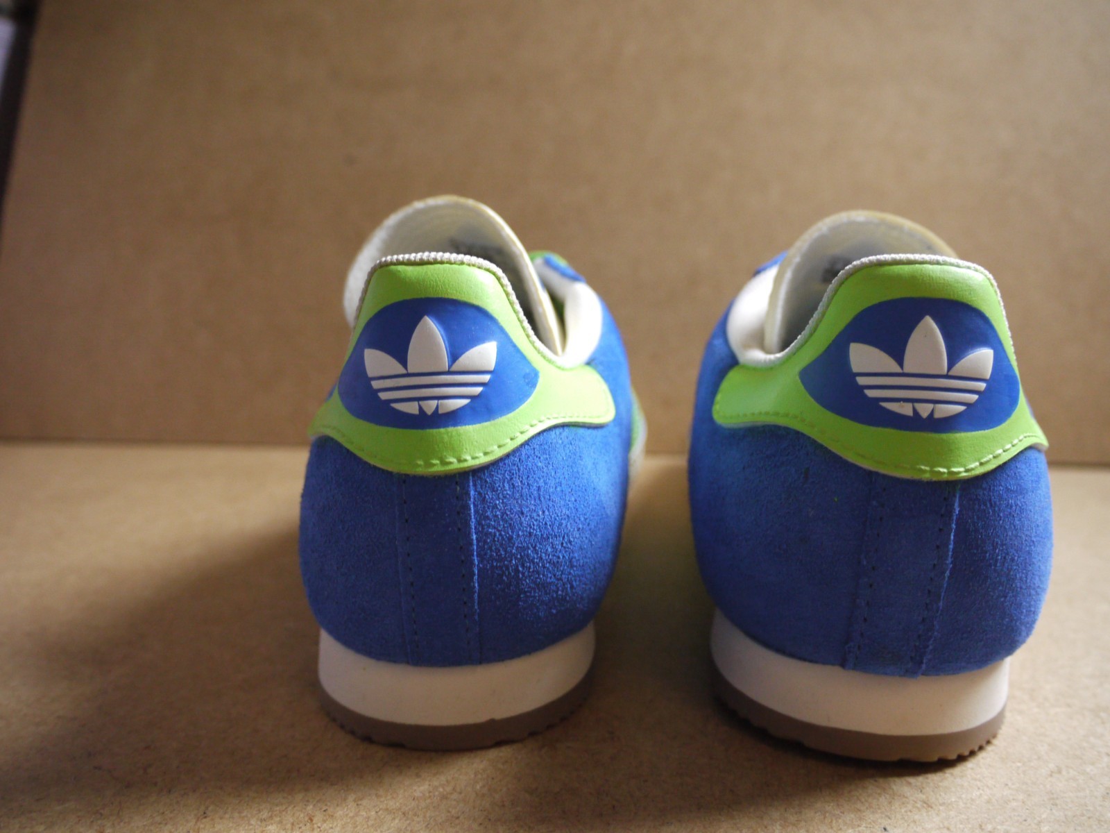 Adidas Originals Samba Super Royal Blue Suede CUSTOMISED Green Stripes image 7