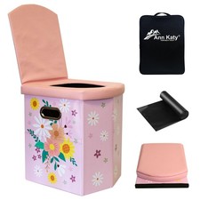 Upgrade XL Portable Toilet for Adults, Extra Large Portable Travel Floding To...