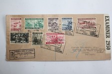 Pologne timbres d'exil série complète sur enveloppe 1943 (51933)