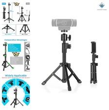 Webcam Tripod Stand Adjustable Height 10-15.5 Inch Universal Compatibility