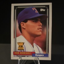 Topps 1992 All-Star Rookie Ivan Rodriguez #78 Texas Rangers Baseball Card