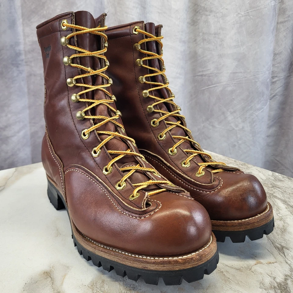 Bota de trabajo Georgia USA Heavy Duty Utility Logger para hombre talla 10,5 E marrón coñac Foto 2 de 4