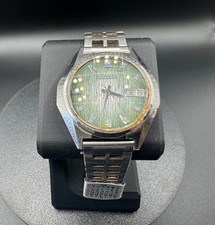 VINTAGE CITIZEN AUTOMATIC 21 JEWELS GREEN DIA...