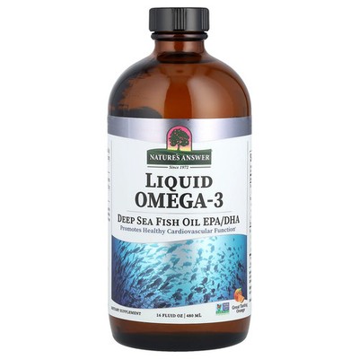 Liquid Omega-3, Deep Sea Fish Oil EPA/DHA, Orange, 16 fl oz (480 ml)