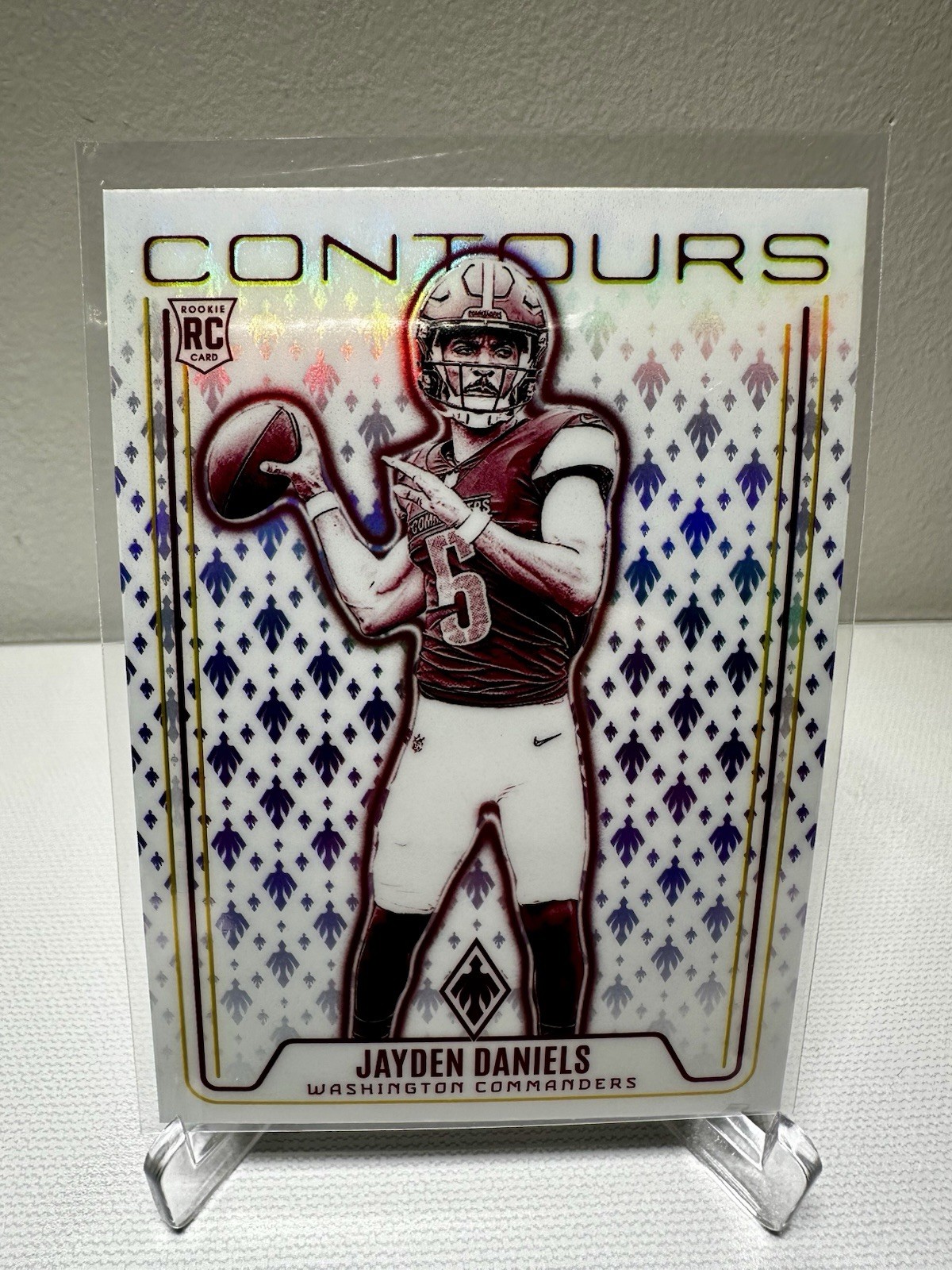 2024 Panini Phoenix - Contours Jayden Daniels #CON-JDS Purple (RC)