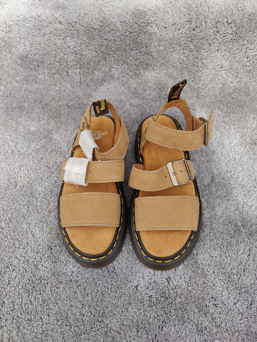 Martens size sandals gryphon quad savannah tan brown leather
