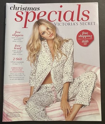 2010 VICTORIA S SECRET CHRISTMAS SPECIALS CATALOG CANDICE SWANEPOEL INK ON BACK