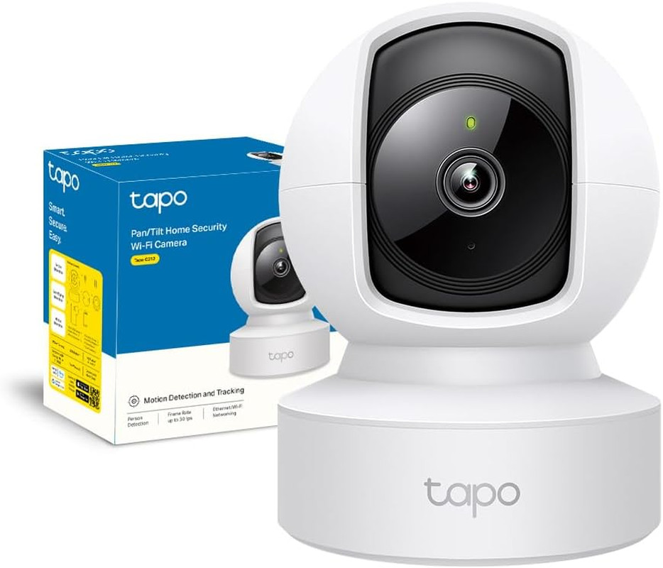C212 Telecamera Wifi Interno 2K 3MP, Videocamera Sorveglianza, 360º Horizontal, 