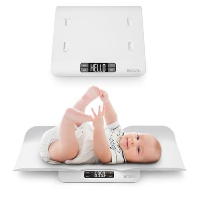 BAGAIL digitale Babywaage 2in1 mit Wiegeschale bis 30 kg weiß