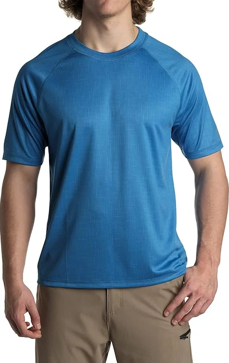 ZeroXposur Sun Protection T-Shirt Men's Medium Blue Short Sleeve UPF 50+ Stretch