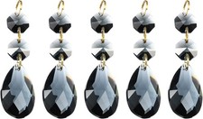 PATIKIL Clear Crystal Teardrop, 5 Pack 38mm Chandelier Prisms Parts Hanging B...
