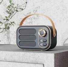 Wireless Bluetooth Speaker, Adjustable Volume, Cute Vintage Looking Radio