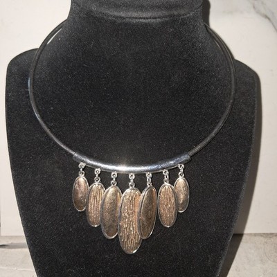 Mixed Metal Chocker With Dangle