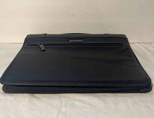 Samsonite schwarz Kunstleder Griff 3 Ringe Ordner Portfolio Taschenrechner Papier Block - Bild 6 von 9