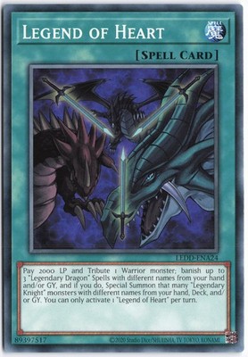 Yugioh - Legend of Heart LEDD-ENA24 Unlimited - Legendary Dragon Decks  (2020 Dat | eBay