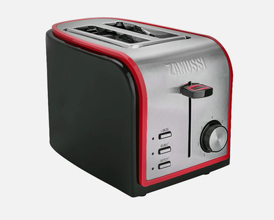 Zanussi 2-Scheiben-Toaster Edelstahl rot und grau 800 W