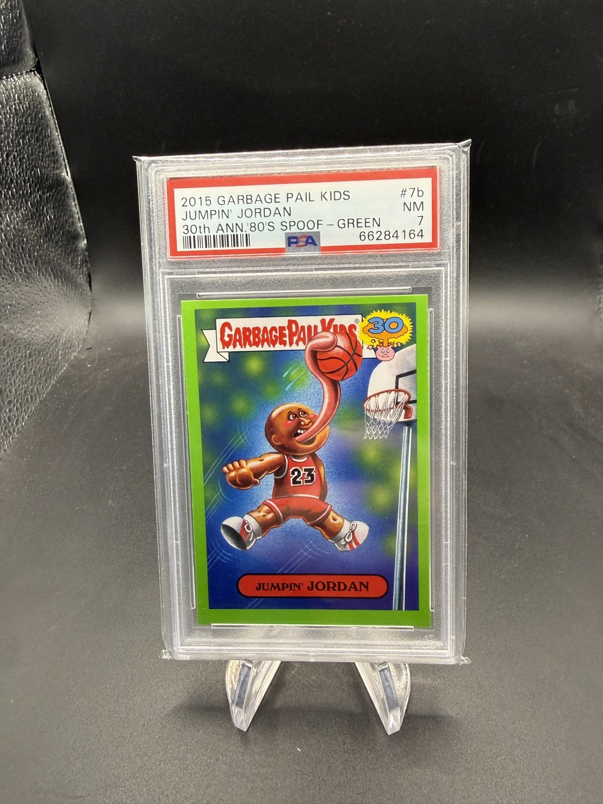 Jumpin' JORDAN #7b 2015 Garbage Pail Kids 30th Anniversary trading card — raw and PSA graded price guide