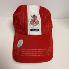 Club Deportivo Toluca Soccer Cap Hat Red White Atletics Shirt OS Rhinox Group