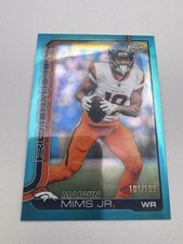 2025 Topps Chrome Marvin Mims JR Aqua Refractor /199 Denver Broncos #87