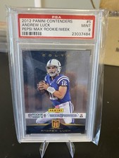 2012 Panini Contenders Andrew Luck #5 Pepsi Max Rookie Week 5 Winner PSA 9 Colts