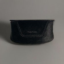 Tom Ford Brown Suede Hard XL Eyeglass Case for Glasses with cleaning cloth