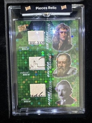 1/1 Newton Galileo Einstein Handwritten Relic Green Parallel Pieces of the Past