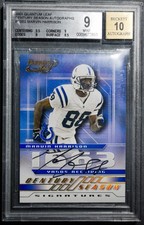 2001 Leaf Quantum Century Season Autographs MARVIN HARRISON Auto /21 BGS 9