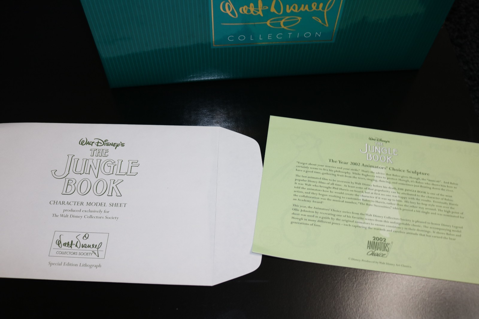 WDCC The Jungle Book’s Baloo & Mowgli “Jungle Harmony” w/ Lithograph New in Box