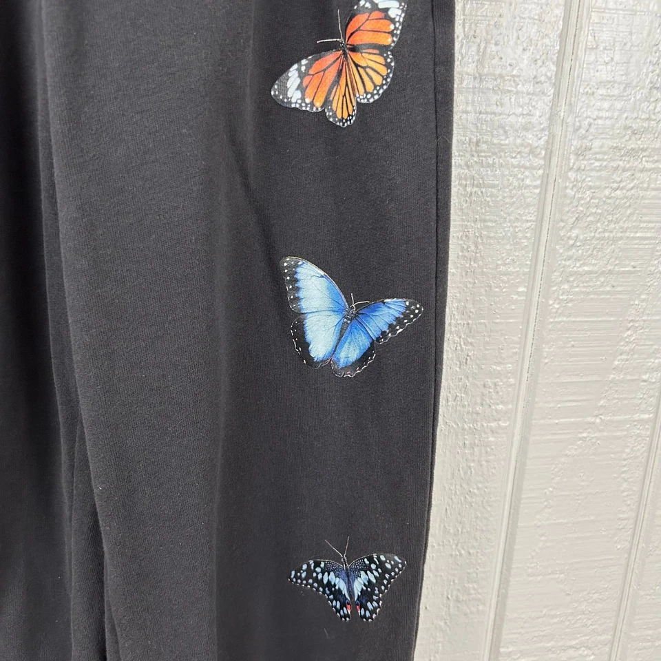 Pantalones deportivos Hollister para mujer mariposa boho salón cómodos hadas negros talla pequeña Foto 2 de 4