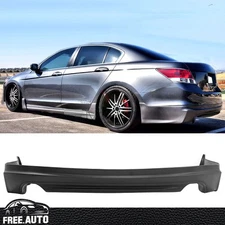 Fits 08-10 Honda Accord Rear Bumper Lip MUG Style Unpainted Black Spoiler PU
