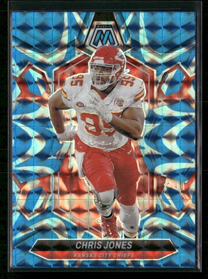 #ad #ad Chris Jones 2024 Panini Mosaic Mosaic Reactive Blue #112 Kansas City Chiefs $1.99