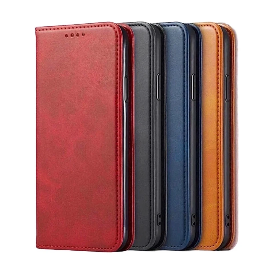 For iPhone 17 16 15 14 13 12 Plus Pro Max Air Leather Magnetic Flip Wallet Case - Image 2 of 4