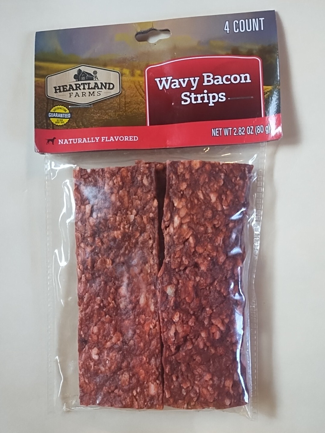 Heartland Farms Wavy Bacon Rawhide Strips Dog Treats 32.82 Oz. Bags eBay