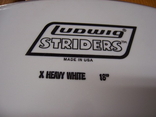 18" Ludwig Striders X-Heavy glatt weiß Schlagzeugkopf KOSTENLOSER VERSAND - Bild 2 von 3