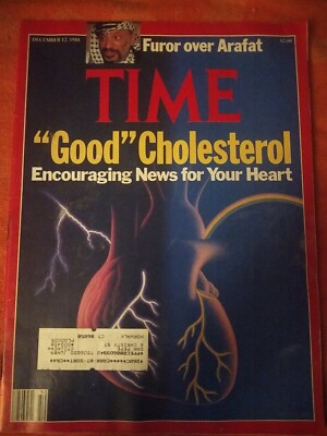 Time Magazine December 12, 1988- Furor Over Arafat, ''Good'' Cholesterol 