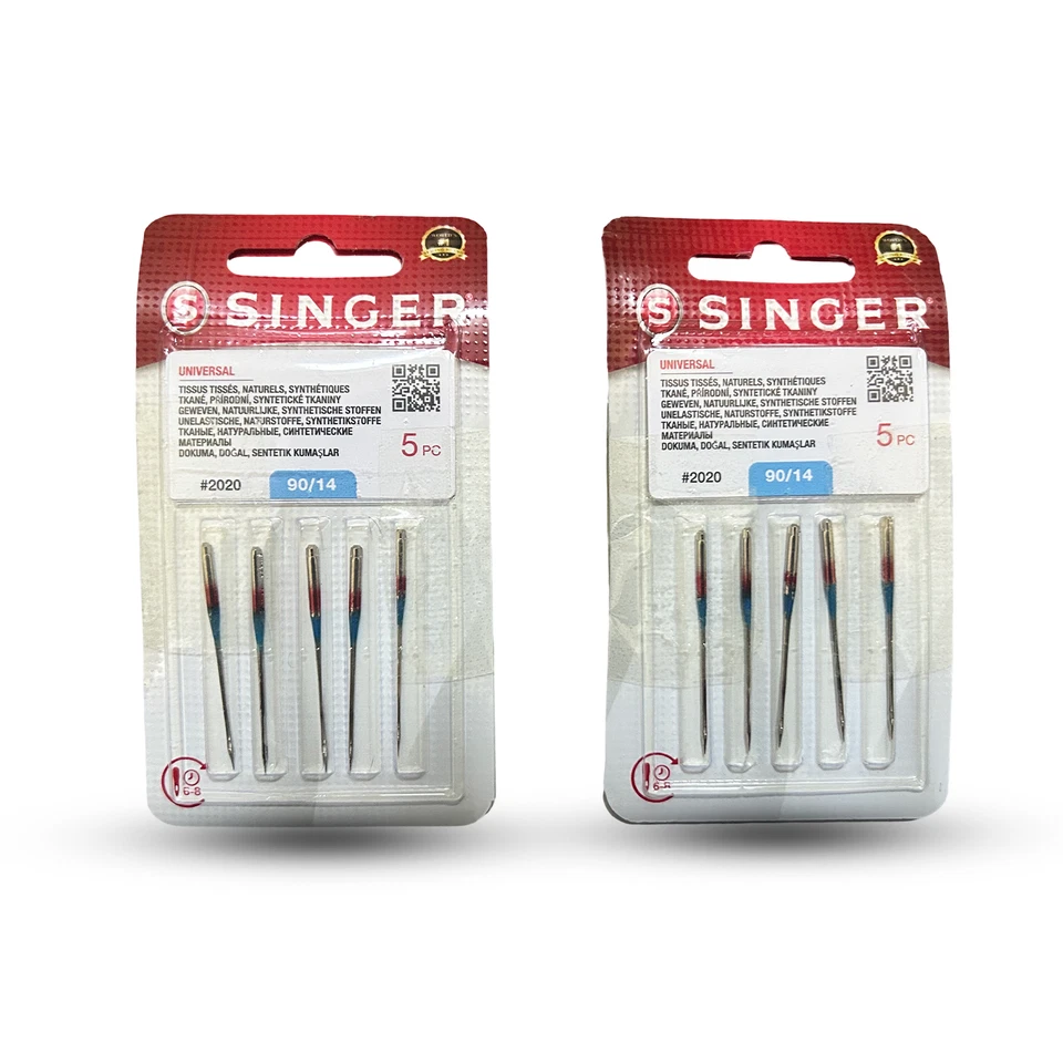 SINGER UNIVERSAL MÁQUINA DE COSER AGUJAS TAMAÑO 90/14 PAQUETE DE 10 CERTIFICADAS #2020 Foto 3 de 4