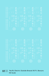 K4-HO-Decals-Pacific-Electric-40-Ft-Outside-Braced-Boxcar-White