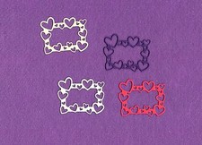 HEART RECTANGLE frame Valentine die cuts scrapbook cards