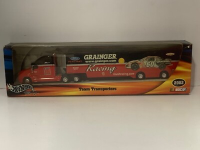 2002 HOT WHEELS NASCAR TEAM TRANSPORTERS GRAINGER RACING FORD #60 1:64 56305