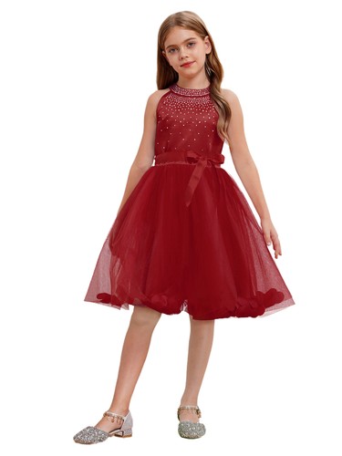 Girls Dress Summer Holiday Tulle Dress Easter Ceremony Princess Dress Prom Ball - Picture 26 of 66