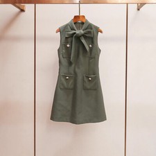 Self-Portrait Womens Summer New Fashion High Waist Bow Sleeveless Vest Dress