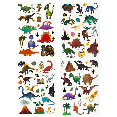 Dino Tattoo Set 78 Stück Temporäre Dinosaurier Tattoos für Kinder Jungs Spielen