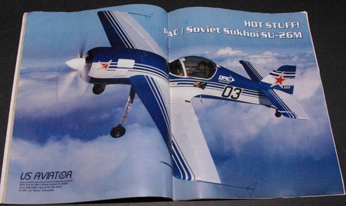US AVIATOR magazine October 1991 Soviet Sukhoi SU-26 Center spread poster Rare - Picture 3 of 3