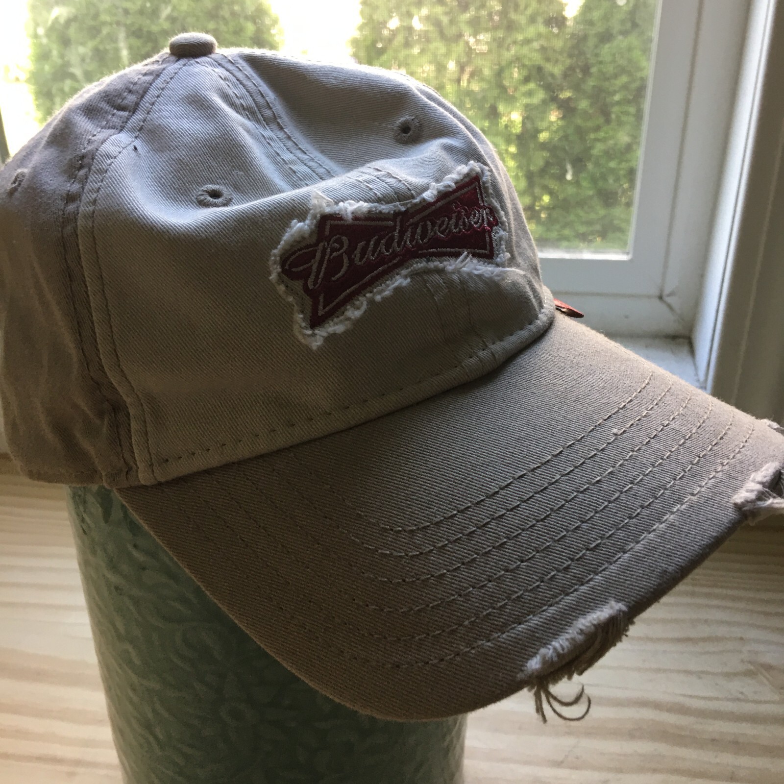 Official Budweiser Patch Hat Beer Cap Red Logo Ad… - image 1