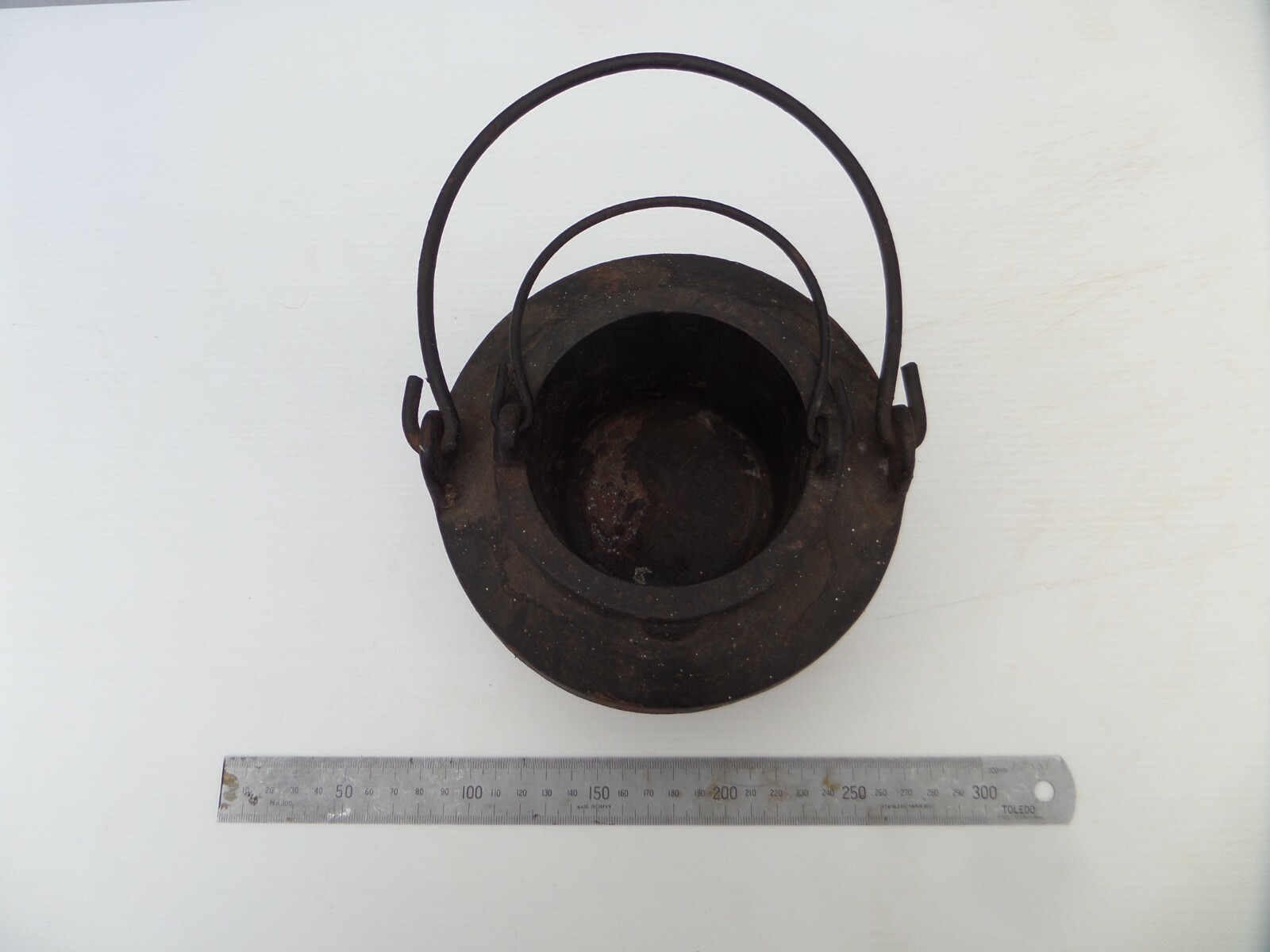 LARGE VINTAGE ANTIQUE OLD CAST IRON DOUBLE BOILER GLUE POT eBay