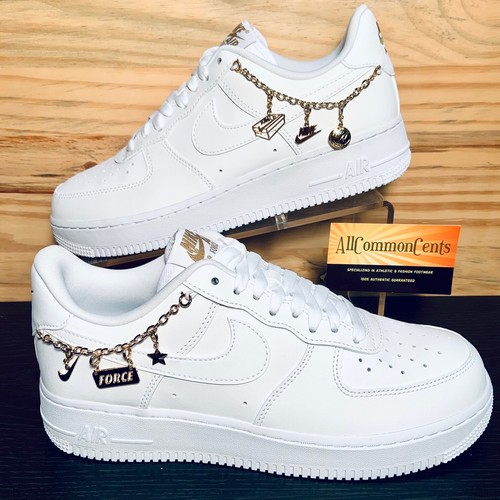 Nike Air Force 1 Low LX Lucky Charms Women's Size 8 White Gold NEW  DD1525-100 | eBay
