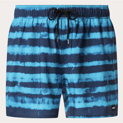 Oakley blur stripes rc 16''beachshort blurred stripe blue costume new L